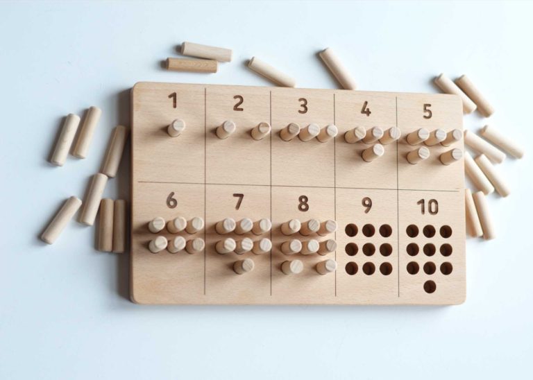 Drvena igračka brojevi sa štapićima,montesori igračka